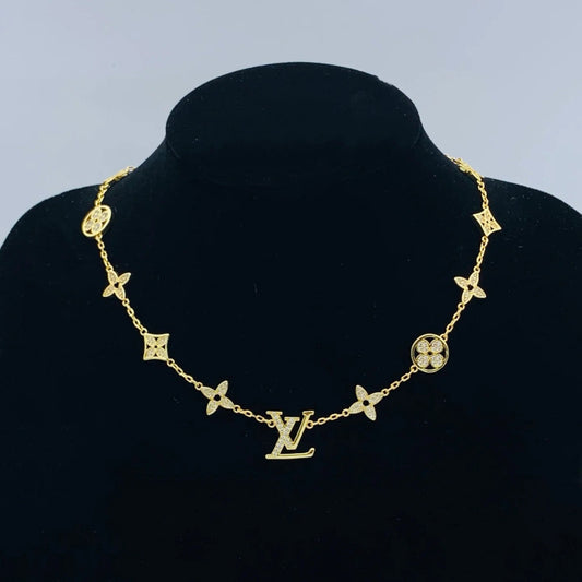 Color Blossom Start and Sun Necklace with Diamonds