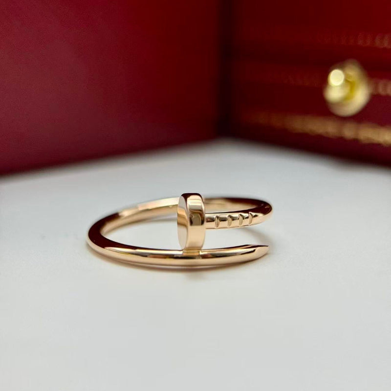 rose gold nail ring small model no diamonds