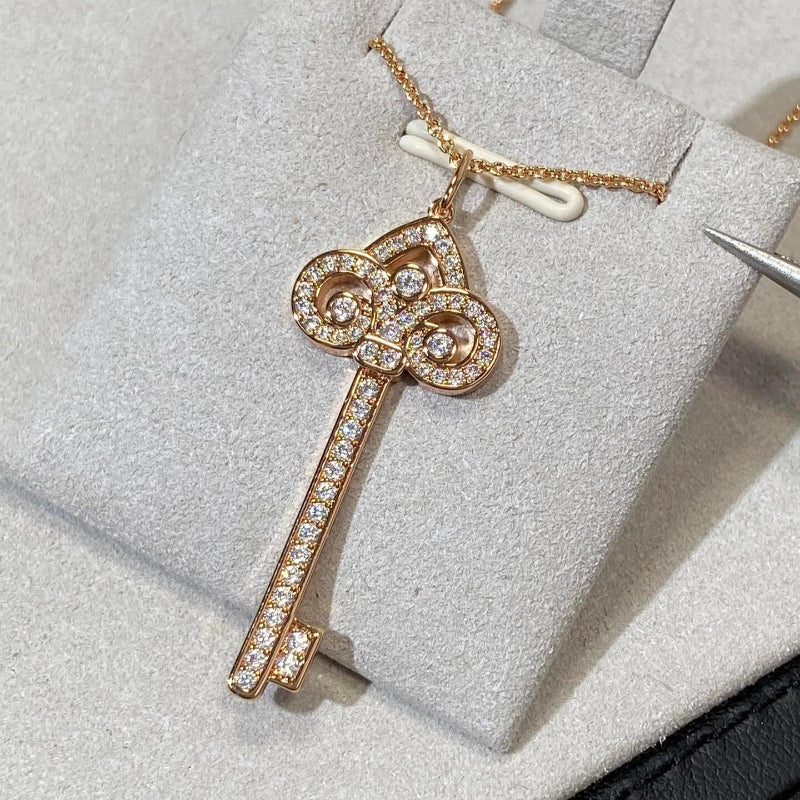 CrownJewel Fleur de Lis Key Pendant necklace