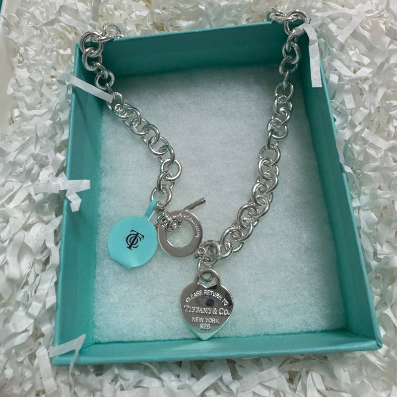 Heart Tag Toggle Necklace