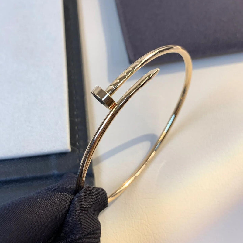 rose gold nail bracelet small model no diamonds