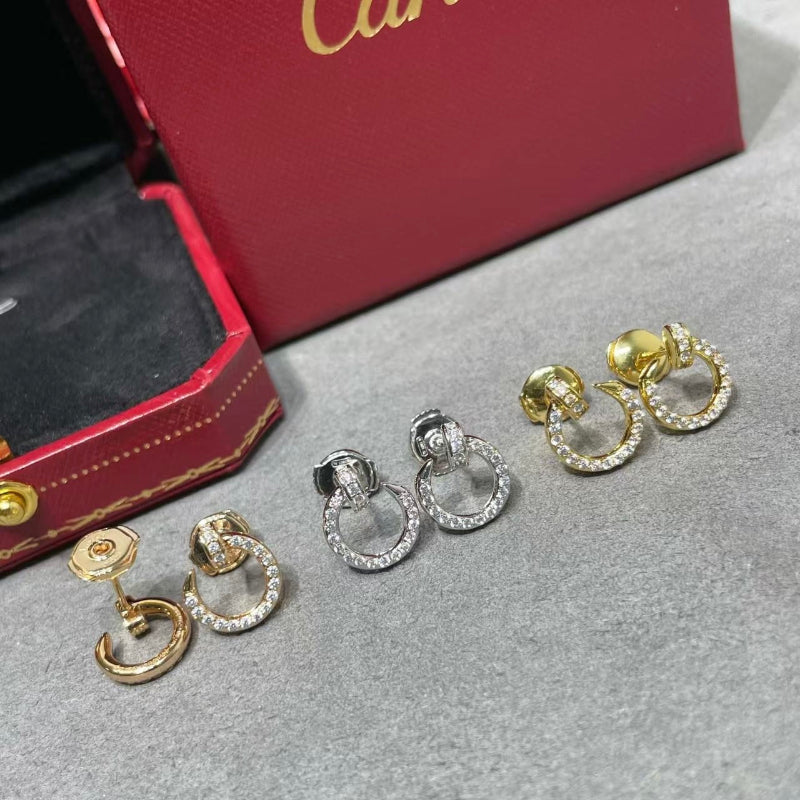 V gold 18K Nails earrings
