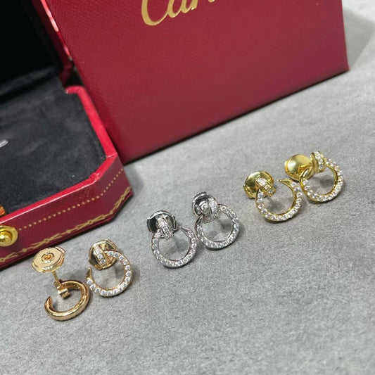 V gold 18K Nails earrings