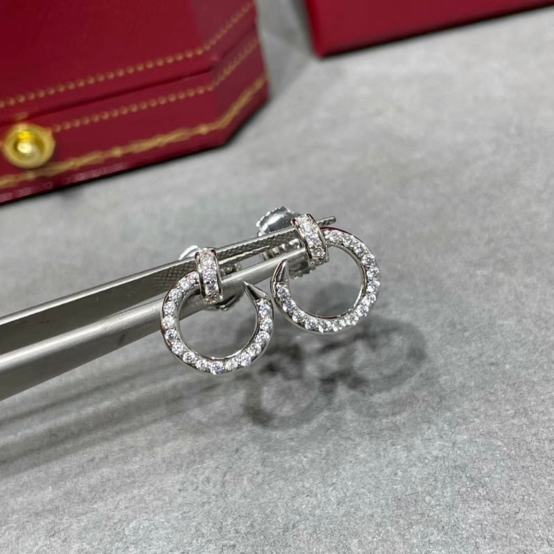 V gold 18K Nails earrings