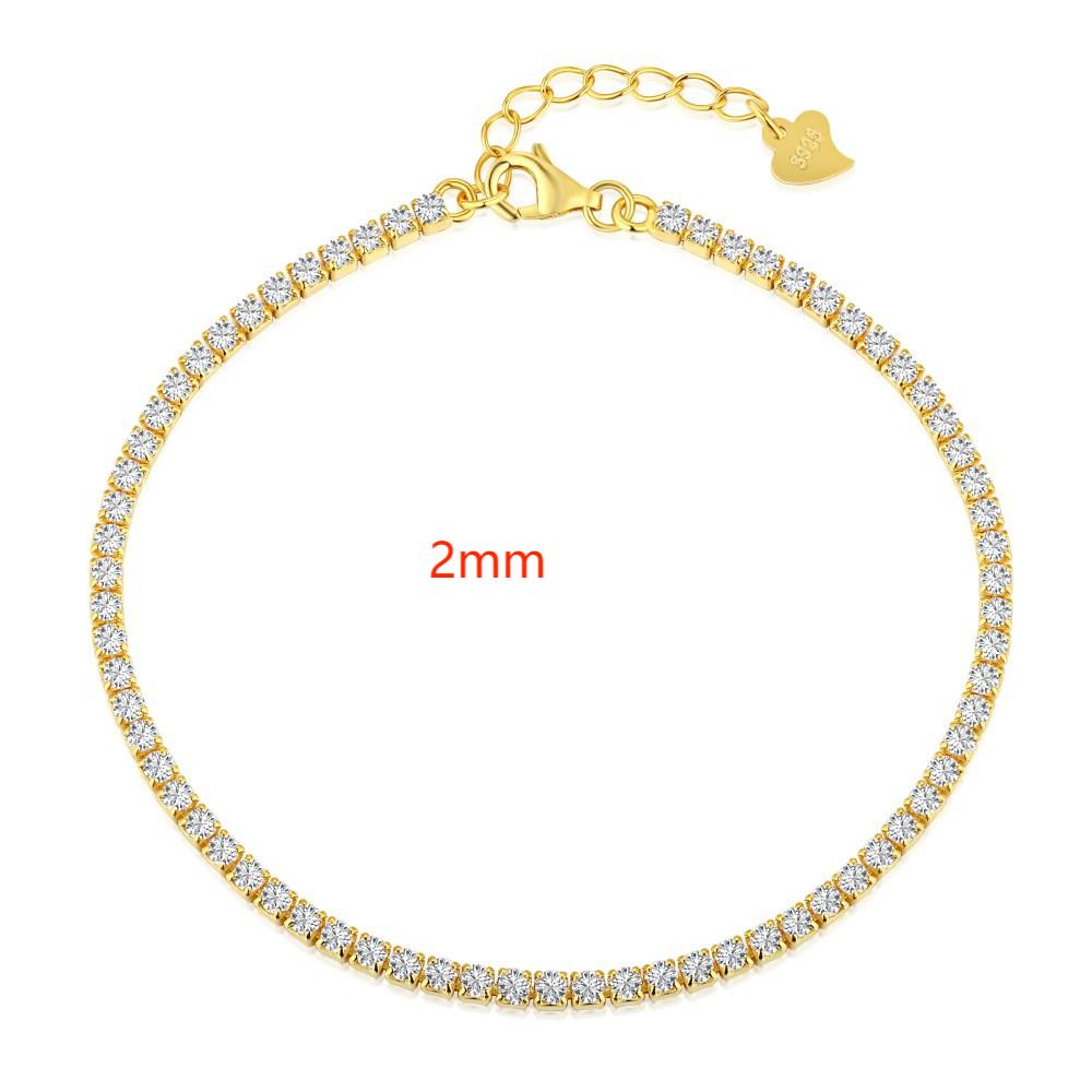 CrownJewel Tennis Bracelet Collection S925 sterling silver bracelet women's fashion single row diamond zircon bracelet jewelry