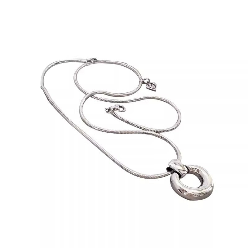 CrownJewel S925 sterling silver donut necklace