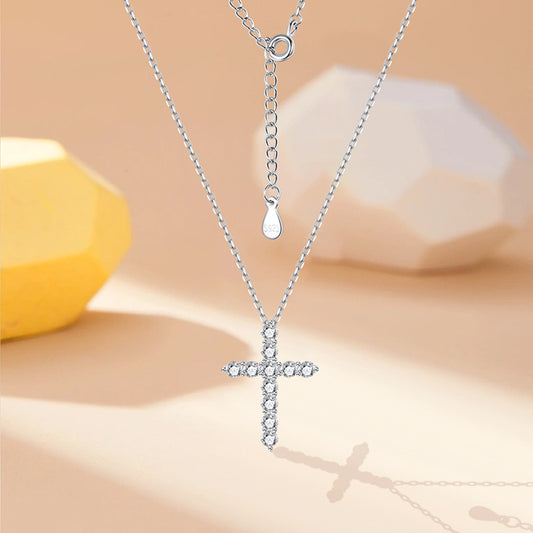 CrownJewel 18K Gold Plated Cross Necklace for Women