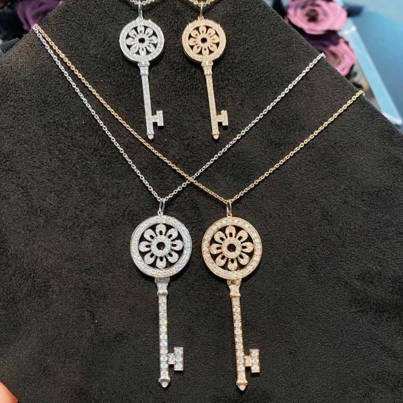 CrownJewel Petals key pedant necklace
