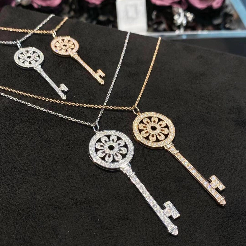 CrownJewel Petals key pedant necklace