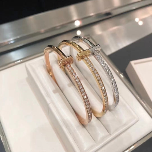 T1 Narrow Diamond Hinged Bangle