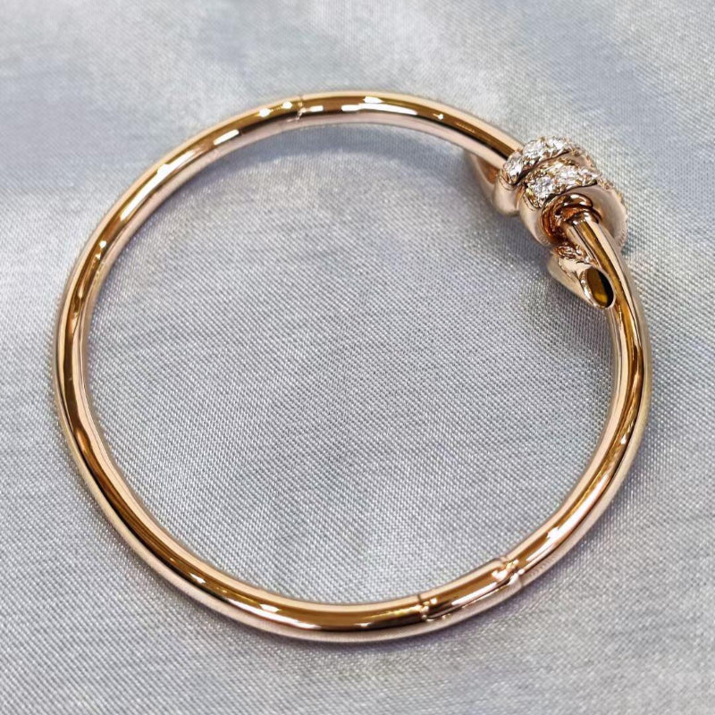V gold 18K high version KNOT diamond bracelet