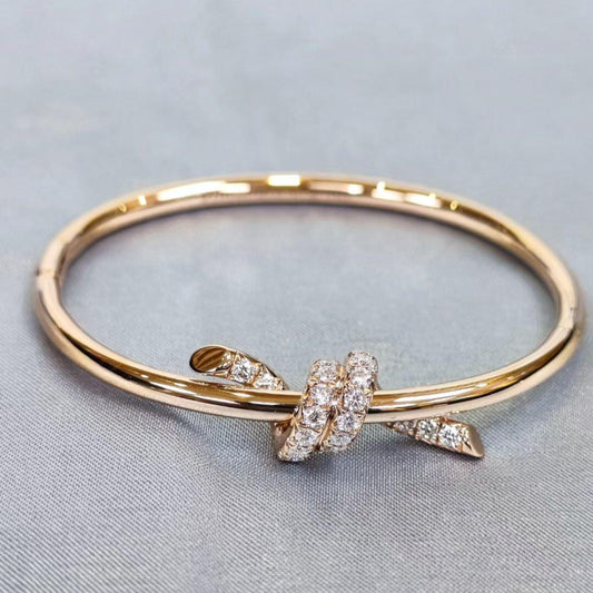 V gold 18K high version KNOT diamond bracelet