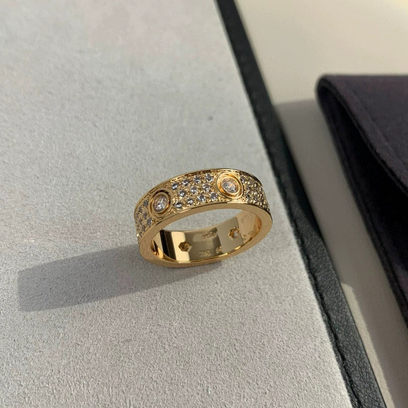 Love Ring Classic Model 3 rows 6 diamonds 6.5mm